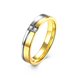 Wholesale Classic Alliances Marriage Couple Wedding Rings set for women zircon jewelry Gold color stainless steel jewelry  TGSTR040