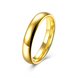 Wholesale Simple  Wedding 24K gold Band Rings Stainless Steel rings for Women Anniversary Gift Jewelry TGSTR044