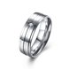 Wholesale Fashion Stainless Steel rings from China Stripe Ring Wedding zircon Ring Domineering Men's Jewelry TGSTR049