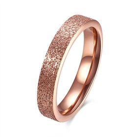 Wholesale Fashion Romantic 2020 New Stainless Steel matte Ring For Women Rose Gold Color rings Charm Female Ladies Gifts TGSTR111