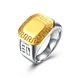 Wholesale Fashion gold square surface silver color Men Ring Gothic Stainless Steel Rings unique Man Wedding Party Ring Jewelry  TGSTR114