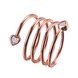 Wholesale Romantic Rose Gold Heart White CZ Ring TGGPR591