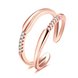 Wholesale Trendy Rose Gold Water Drop CZ Ring TGGPR1218