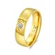 Wholesale Romantic Silver Round Gold CZ Ring TGGPR934