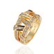 Wholesale Trendy 24K Gold White Rhinestone Ring TGGPR860