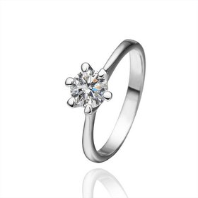 Wholesale Romantic Platinum Geometric CZ Ring TGGPR1042