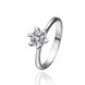 Wholesale Romantic Platinum Geometric CZ Ring TGGPR1042