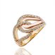 Wholesale Classic 24K Gold Geometric White Rhinestone Ring TGGPR1054