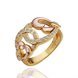 Wholesale Classic 24K Gold Geometric White Rhinestone Ring TGGPR1095