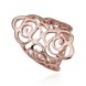 Wholesale Trendy Rose Gold Geometric White Rhinestone Ring TGGPR1480