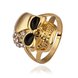 Wholesale Classic Fashion Skull Punk Skeleton Jewelry Trendy 24K Gold Skeleton White Crystal Ring TGGPR267