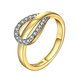 Wholesale Classic 24K Gold Round White CZ Ring TGGPR752