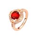 Wholesale Romantic Rose Gold Round Red CZ Ring TGGPR1143