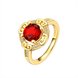 Wholesale Romantic 24K Gold Round Red CZ Ring TGGPR1150