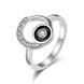 Wholesale Classic Platinum Round White Rhinestone Ring TGGPR1272