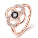 Wholesale Classic Rose Gold Plant White Rhinestone Ring TGGPR1500