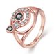 Wholesale Bohemia Rose Gold Round White Rhinestone Ring  Vintage Bridal Round Engagement Ring TGGPR346