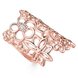 Wholesale Romantic Rose Gold Plant White Rhinestone Ring TGGPR465