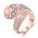 Wholesale Trendy Rose Gold Geometric Multicolor Stone Ring TGGPR889