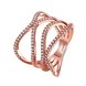 Wholesale Romantic Rose Gold Round White CZ Ring TGGPR1332