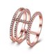 Wholesale Romantic Rose Gold Round White CZ Ring TGGPR1364