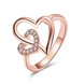 Wholesale Romantic Rose Gold Heart White CZ Ring High Quality Wedding Ring Daily Versatile Design jewelry TGGPR333