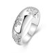 Wholesale Romantic Platinum Plant White CZ Ring TGGPR562