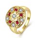 Wholesale Classic 24K Gold Star White Rhinestone Ring TGGPR1193