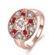 Wholesale Classic Rose Gold Star White Rhinestone Ring TGGPR1200