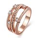 Wholesale Classic Rose Gold Geometric White CZ Ring TGGPR013