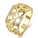 Wholesale Classic 24K Gold Heart White CZ Ring TGGPR1344