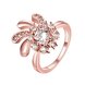 Wholesale Classic Rose Gold Plant White CZ Ring TGGPR1413