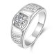 Wholesale Classic Platinum Geometric White CZ Ring Fine Jewelry Wedding Anniversary Party  Gift TGGPR215