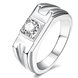 Wholesale Fashion hot sale jewelry China Casual/Sporty Platinum Geometric White CZ Ring TGGPR277