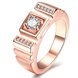 Wholesale Hot sale jewelry China Casual/Sporty rose gold Geometric White CZ Ring TGGPR290