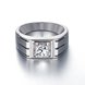 Wholesale Classic Romantic Platinum Geometric White CZ Ring for man Fashion Simple Stylish Jewelry TGGPR400