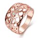 Wholesale Classic Rose Gold Geometric White CZ Ring TGGPR417