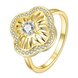 Wholesale Luxury Trendy Design 24K gold Geometric White CZ Ring  Vintage Bridal ring Engagement ring jewelry TGGPR429