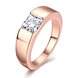 Wholesale Classic Rose Gold Geometric White CZ Ring TGGPR475