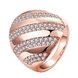 Wholesale Classic Rose Gold Round White CZ Ring TGGPR558