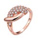 Wholesale Classic Rose Gold Water Drop White CZ Ring TGGPR568