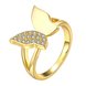 Wholesale Classic 24K Gold Insect White CZ Ring TGGPR606