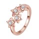 Wholesale Classic Rose Gold Plant White CZ Ring TGGPR664