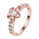 Wholesale Classic Rose Gold Plant White CZ Ring TGGPR674