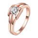 Wholesale Classic Rose Gold Geometric White CZ Ring TGGPR682