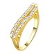 Wholesale Classic 24K Gold Geometric White CZ Ring TGGPR718