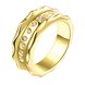 Wholesale Classic 24K Gold Geometric White CZ Ring TGGPR726