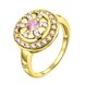 Wholesale Classic 24K Gold Plant Multicolor CZ Ring TGGPR742