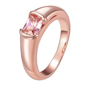 Wholesale Classic Rose Gold Round White CZ Ring TGGPR902