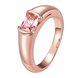 Wholesale Classic Rose Gold Round White CZ Ring TGGPR902